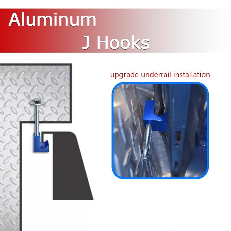 4PCS Truck Tool Box Mounting Kit, J Hook Truck Crossover