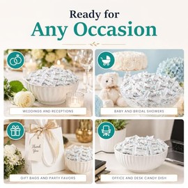 Stock Your Home Thank You Buttermints, Approx. 125 Count — Individually Wrapped Butter Mints, Soft Creamy Mint Candy, Kosher, Made in USA, Perfect for Parties, Weddings, and Hospitality