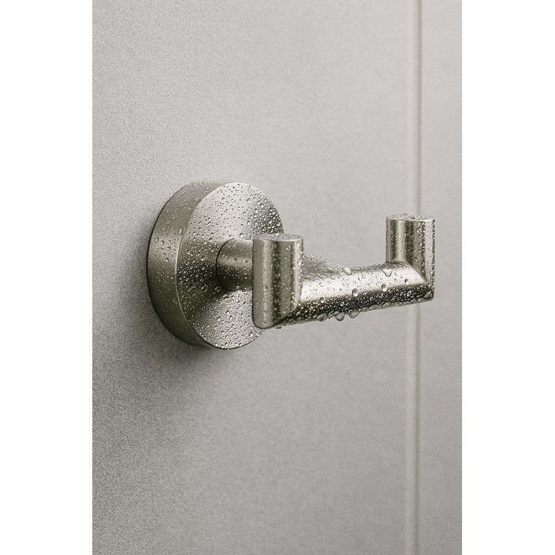 Set of 2 Double Brushed Nickel Towel Holder for Bathrooms
