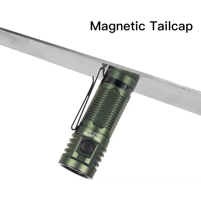 ThruNite T1S V2 Magnetic C Rechargeable Flashlight, 1212 Lumen, green