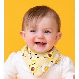 Cosatto - Waterproof Dribble Bib - Newborn Essentials - Baby Shower Gifts - Super Absorbent - New Mum Gifts - 0 to 3 years - Tiger/Avocados/Banana