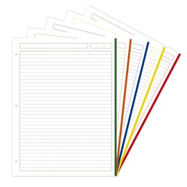 Mate | Hojas Para Carpeta | Carta | 200 Hojas | Filo Colores (Raya)