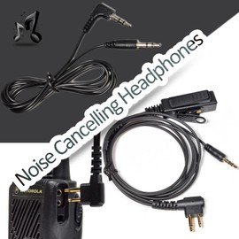 HYS Noise Cancelling Headphones, Wired Over Ear Headphones Slim Active Noise Reduction Ear Muffs Earphone for Motorola Mag one BRP40 CLS1413 CLS1450 GP300 CP100 GP88 GP300 RMU2040 (Black)