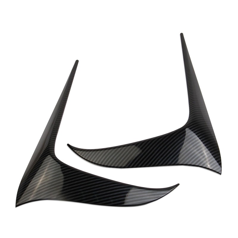 crosselec Carbon Fiber Front Bumper Cover Headlight Trim Strip Accessories