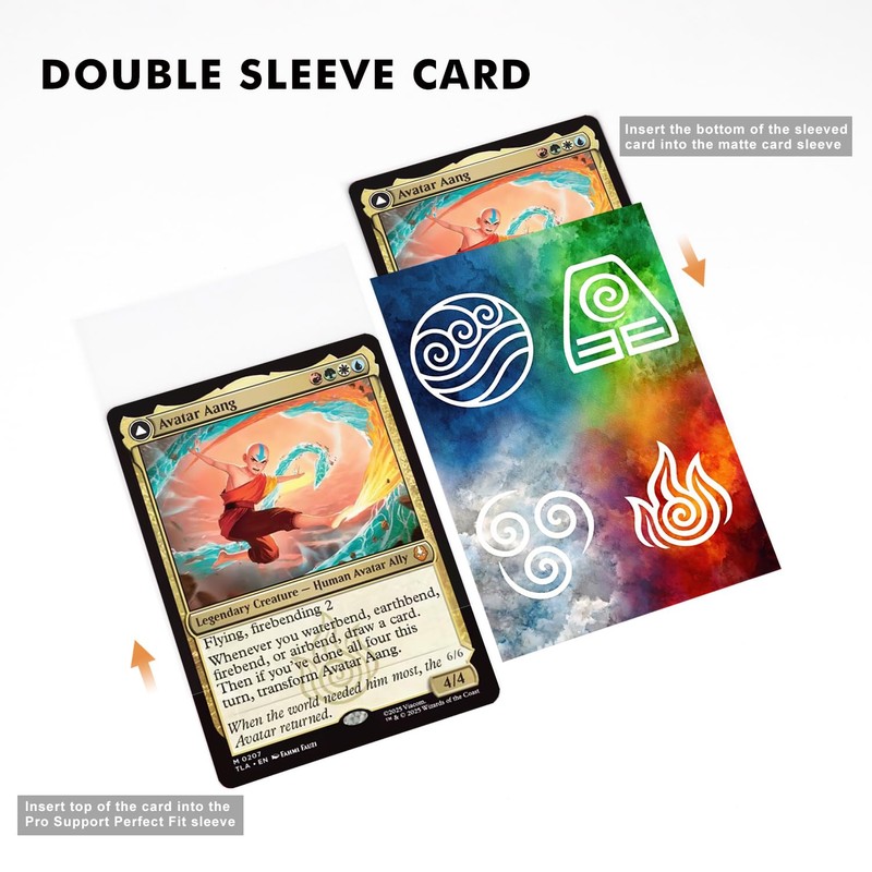 Katomula 100 MTG Card Sleeves with 100 Inner Sleeve, Textured