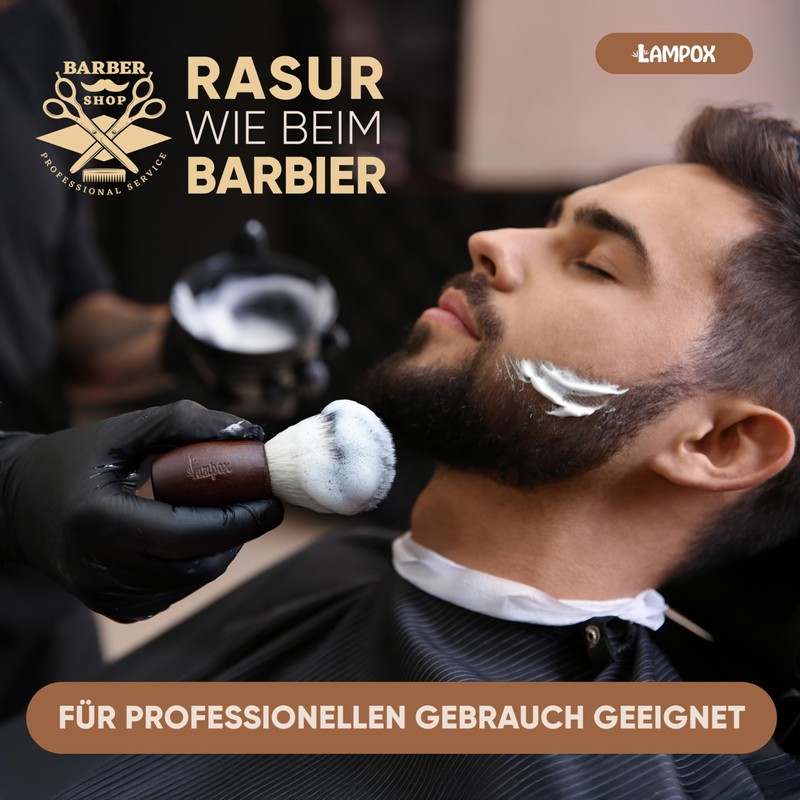 lampox - Shaving Brush for Men with Soft Bristles and
