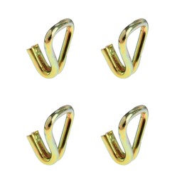 Heavy Duty Ratchet Hooks 38mm x 3000kg Double J Hook Replacement for Tie Down Straps Trailer Strap Webbing 4 Pack