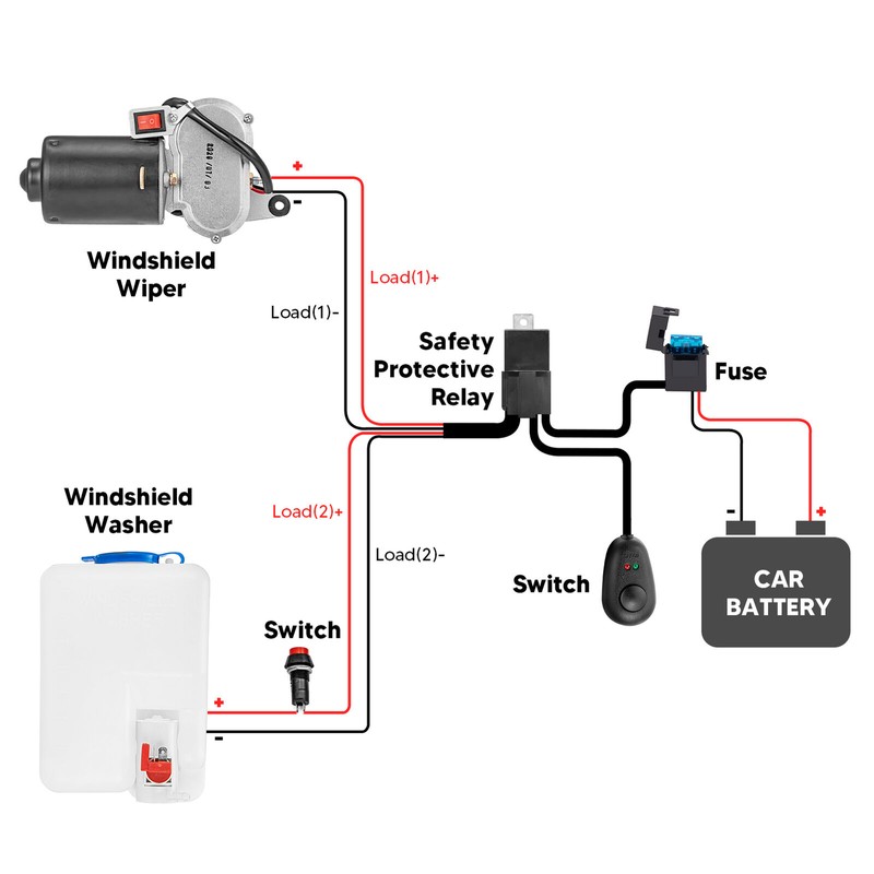 RI UTV 12V Electric Windshield Wiper Motor Kit for Can-Am