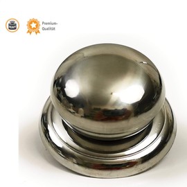 FAIMEX Kerafactum – Replacement Handle Universal Handle Stainless Steel Pot Lid Knob Handle Stainless Steel Pot Lid Cover Knob, Stainless Steel, Pack of 2