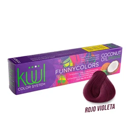 KÜÜL - Color System Funny Colors Tinte Semipermanente Cabello Color Rojo Violeta 90 ml, con Aceite de Coco, Filtro UV y Colágeno, Prolonga Intensidad del Color, Aporta Hidratación, Brillo y Sedosidad