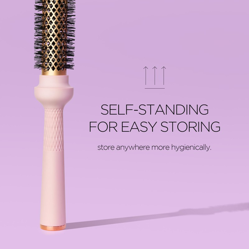 F3 systems, Magic Curling Round Brush (Wavy 1 Inch), Non-electronic,