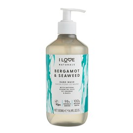I Love Naturals Bergamot and Seaweed Hand Wash - Hydrating Hand Soap with Essential Oils - Skin-Smoothing Formula - Plant-Based Cleansers - 16.9 oz