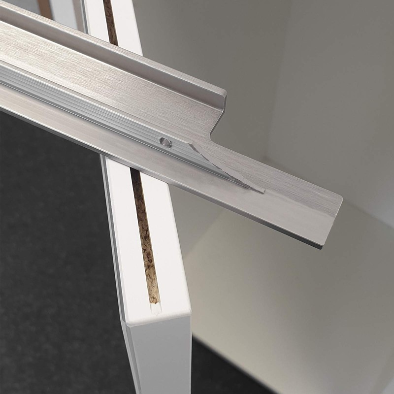Slim Handle 995 mm Brushed Stainless Steel Look for Milling