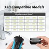 32B Replacement Shaver Heads, Compatible with Braun Series 3 Shavers
