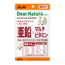 Dear-Natura Style Zinc x Multivitamin, 60 Tablets (60 Day Supply) Asahi Supplement, Produced in a Domestic Factory