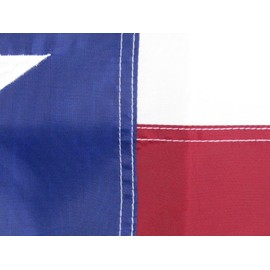 AES 2x3 Embroidered State of Texas TX 210D Sewn Nylon Flag 2'x3' 2 Clips Banner Grommets Double Stitched Fade Resistant Premium Quality