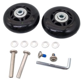 2 Set OD 60mm Luggage Suitcase Replacement Wheels Axles Repair Wrench