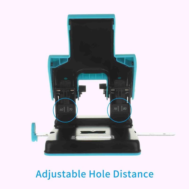 Hole Puncher Adjustable Spacing Metal Structure Double Hole Punch for