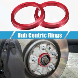 A ABSOPRO Car Hub Centric Rings OD 73.1mm to ID 60.1mm Hub Centric Rings Wheel Bore Center Spacer Aluminum Alloy Red (Set of 4)