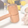Wooden Mallet Beech Wood Hammer Head Tool Solid Round Head
