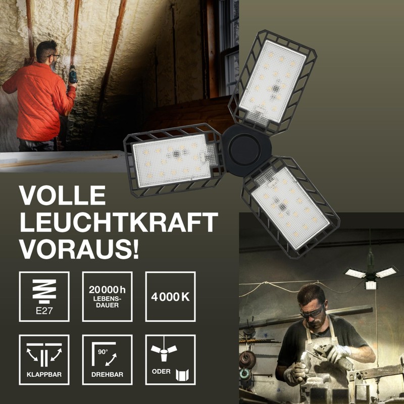 OSRAM Highbay Blade Black Plastic Ceiling Light with Adjustable Light