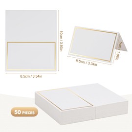 MumdoYAL Pack of 50 place cards birthday, wedding place cards, wedding place cards, name badges, for wedding, communion, birthday, festival, party, christening