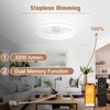 VOLISUN Fandelier Ceiling Fans with Lights and Remote, 15.7in Low