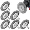 6 Pieces 3 Inch Wire Brushes for Drill, Abrasive Wire