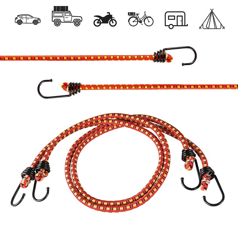 Walser Luggage Straps with Hooks, Tensioning Rubber Set 2 x