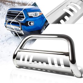 PM PERFORMOTOR 3" Chrome Stainless Steel Bull Bar,Front Bumper Push Bar Grille Guard Compatible with 16-17 Toyota Tacoma