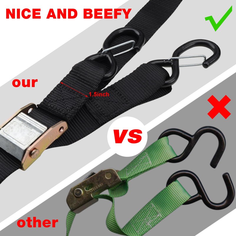 XSTRAP STANDARD Motorcycle Tie Down Straps (2 Pack) 3,000lb Break