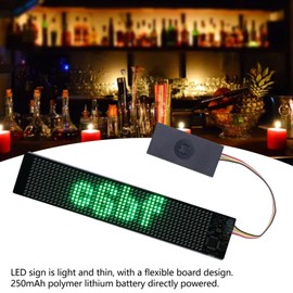 Xiuganpo LED Sign for Car, USB Micro LED Panel, 6.1 x 1.3in DIY Programmable Scrolling LED Sign, App Control Flexible Scrolling LED Display for Store Car Bar Advertising, Christmas