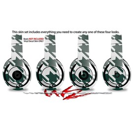 Skin Decal Wrap Works with Beats Studio 2 and 3 Wired and Wireless Headphones Houndstooth Hunter Green Skin Only Headphones NOT Included