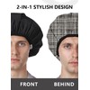 Years calm Shower Cap Reusable Waterproof for Men, Dual-Layer Design,