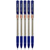 ELKOS BLUE Ballpoint Pens, 0.7mm Fine Point, Pack of 5,
