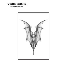 VERDBOOK Waterproof Temporary Tattoos: 2-Sheet Tattoo Kit with Realistic Body Stickers, Semi-Permanent Tattoos for Adults Lasting 7-15 Days – Safe for Men & Women, Bat Tattoo Pattern