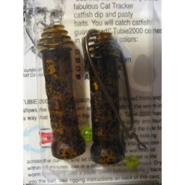 Cat Tracker Bait Company Lures Fishing 2 Packs Junnie's CatTracker 2" Dip Tubie 2000 Catfish Fishing Lures / Crawfish