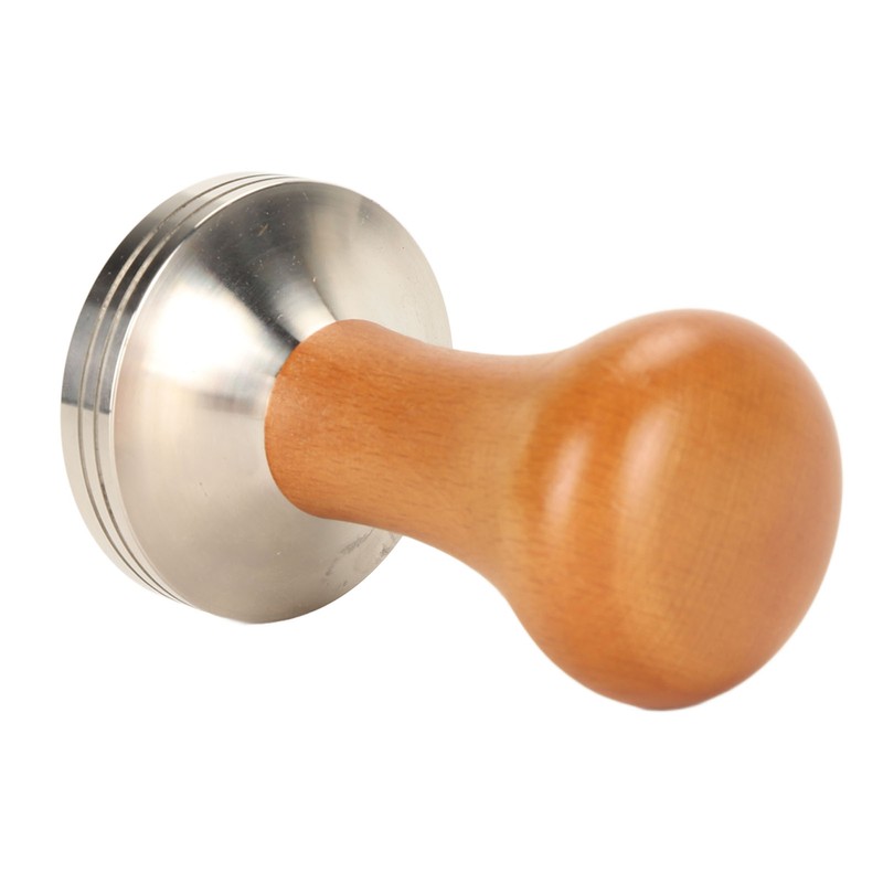 Coffee Tamper Solid Wood Handle Stainless Steel Easy to Use