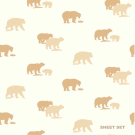 Rustic Cabin Lodge Black Bear & Cubs 8pc Comforter Set w/Sheets (Bed in A Bag) (Full Size)