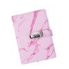 A5 Note Book PU Leather Cover Password Lock Notepad Diary