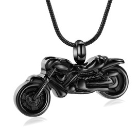 zeqingjw Motorcycle Cremation Jewelry Memorial Urn Necklace for Ashes Holder Funeral Keepsake Jewelry for Loved Ones