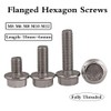 Stainless Steel Flanged Hex Head Bolts Flange Hexagon Screws