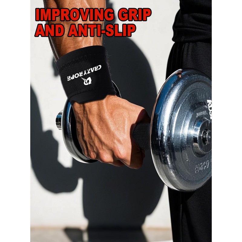 CRAZYROPE Weight Lifting Wrist Straps for Men Heavy Duty Training