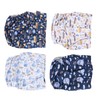 4 Pcs Reusable Cloth Diapers Easy to Set Up Washable