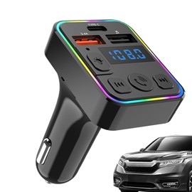 Radio Transmitter for Car | Wireless Car FM Receiver - Double USB with Type-C Port Receiver Plug-and-Play for Truck Radio Conversion RV Audio Driver Road Trips Music