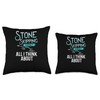 Stone Skipping Stones Skimming Skipper Throwing Throw Pillow