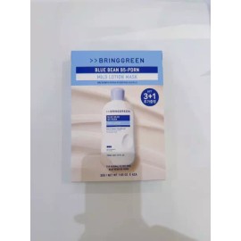Bring Green 브링그린 블루빈 B5-PDRN 마일드 로션 마스크 3+1매입 Bring Green Blue Bean B5-PDRN Mild Lotion Mask 3+1 Pieces