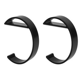 2pcs Purse Hook for Table, Heavy Duty Space Aluminum e-Shape Bag Hanger Multipurpose Desks Handbag Holder Perfect for Hanging All Bag Types & Various Items (Black)