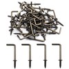 IDEALSV Antique Brass 1-1/4 Inch L Shape Screw Hooks -