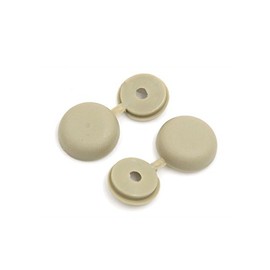 uxcell 20pcs 4mm Beige Hinged Screw Cover Folding Caps for Car Home Furniture Decor